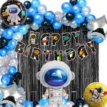 House of Banter Premium Astronaut Theme Birthday Decorations for Boys, Kids Party, Girls - Space Theme Birthday Decoration Set, Space Birthday Decoration Theme