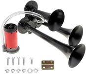 DriSentri Train Horn for Truck, 12V 115dB Super Loud Train Horn for Truck, Triple Trumpet Air Horns with Compressor for Vehicles Trucks Motorcycle Pickup Trains Cars Boats