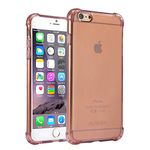 Jenuos iPhone 6 Plus Case, iPhone 6s Plus Case, Clear Shockproof Case Bumper Transparent Silicon TPU Case Cover for iPhone 6 Plus / 6S Plus 5.5” - Rose (6P-TPU-RE)