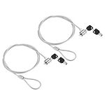 PATIKIL Laptop Cable Lock 4 Ft Security Cable, 2Pack Hardware Anti Theft Lock with 2 Keys for Computer Monitors Notebook Other Devices, Silver