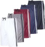 5 Pack Boys Shorts Baseball Kids Athletic Basketball Soccer Girls Summer Running Activewear Lacrosse Teen Mesh Ropa Niño Track, 8-10