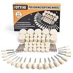 FOTYBEI 80PCS Polishing Buffing Wheel for Dremel Polishing Kit, Wool Felt Polishing Wheel for Dremel Rotary Tool Accessories, with 1/8" Shank for Jewelry Metal Polishing