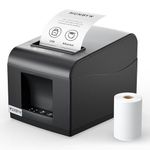 MUNBYN POS Printer P072, 80mm USB Receipt Printer Support Cash Drawer, Thermal Receipt Printer with Auto Cutter, USB Ethernet Interface for Windows/Android/Mac/Linux, NO Bluetooth Wi-Fi