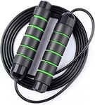 Redify Jump Rope,Jump Ropes for Fitness for Women Men and Kids,Speed Jumping Rope for Workout with Ball Bearings,Adjustable Skipping Rope for Exercise&Slim Body at Home School Gym (Green)