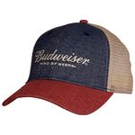 Budweiser Classic Logo and Colors Adjustable Snapback, Blue