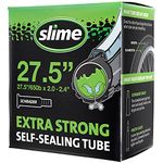 Slime 27.5 Inch Shrader Valve Extra Strong Self-Sealing Tire Inner Tube 27.5”/650b X 2.0 to 2.4 Inches