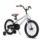 JOYSTAR 20 Inch Kids Bike for 7-12 Years Old Girls Boys Gifts Bikes Unisex Children Junior Bicycles with Kickstand BMX Style Silver