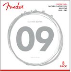 Fender 250L 3 Pack Nickel Plated Steel Electric Guitar Strings - Light