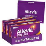 Allevia 120mg Allergy Relief Tablets | 90 cts (3 Packs of 30 cts) | 120mg Fexofenadine | 24hr Relief Acts Within 1 Hour | Non-drowsy in Most People | Relieves Hayfever, Pet, Dust and Mould Allergies