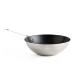 KitchenAid Stainless Steel PFAS-Free Healthy Ceramic Non-Stick 28 cm/3.6 Litre Wok, Induction, Oven Safe, Silver