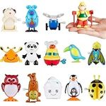 THE TWIDDLERS - 56 Wind Up Toys for Kids Gift, Animal Party Bag Fillers for Kids, Goody Bags, Toddler Party Favours Rewards and Prizes