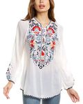 Johnny Was Women's Blouse, White, Small