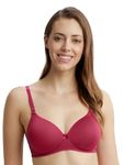 Jockey 1819 Women's Wirefree Padded Microfiber Nylon Elastane Stretch Full Coverage Multiway Styling T-Shirt Bra with Magic Under Cup_Anemone_34B