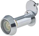 Door Viewer Polished Chrome Peepholes or Peek Holes | 200 Degree Fire Rated Spy Hole with Privacy Cover