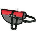 Dogline MaxAire Mesh Vest for Dogs and 2 Removable Blind Patches, 30"-38", Red