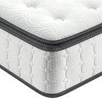 Twin XL Mattress, Vesgantti 10 Inch Hybrid XL Twin Mattress in a Box, Extra Long Pillow Top Twin Matrress, Gel Momory Foam and Pocket Coils Innerspring Mattresses, Medium Firm Plush Feel