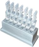 Znet3D Eye Drop Vials Holder & Storage - Upgraded Single-Use Disposable Vial Organizer with Extra Slot Space (Silver)