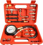 Hetkrishi 0-140PSI Car Fuel Pressure Tester Kit, TU-114 Vehicle Gas Gasoline Injection Pump Pressure Tester Gauge Kit, Automobile Oil Injection Pump Diagnostic Tool Set, Universal Fit