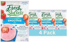 Concord Foods Strawberry Smoothie Mix - Fruit Flavor with No Artificial Flavors, Colors, or Preservatives - Ideal for Fresh Fruit Smoothies - 2 oz Pouch for Healthy Smoothies (Pack of 4)