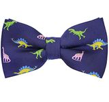 OCIA Boys Dinosaur Animal Pattern Pre-Tied Bowtie Toddler Kids Adjustable Bow Tie (Dinosaur-A)