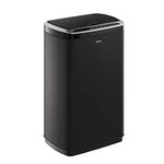 Kraus KTCS-10MB GarbagePro Rectangular 13 Gallon Hands-Free Motion Sensor Trash Can Battery Operated in Matte Black Finish with SoftShut Touchless Lid