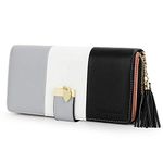 Pomelo Best Womens Wallets for with Multiple Card Slots and Roomy Compartt Large Black