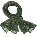 Tongcamo Sniper Veil Netting Camo Scarf Men Camo Gun Wrap for Hunting Shooting Wargame Outdoor Activities