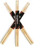 QuigBeats Drum Sticks, Premium Hickory 5B Drumsticks, Pitch Matched Drum sticks for Adults & Kids 3 Pairs