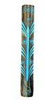 raajsee Handmade Wooden Incense Stick Holder Burner with Blue Hand Painted Pattern/Ash Catcher/Great Gift for Any Occasion size 10x1.5 inch