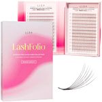 LLBA LashFolio Narrow Promade Fans | Handmade Volume Eyelashes | Multi Selections 5D~10D | C CC D Curl | Thickness 0.03~0.07mm | 8-15mm Length | Long Lasting & Easy Application (5D-0.07 D 8mm-15mm)