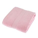 HOMESCAPES Pink Turkish Cotton Bath Towel Super Soft Thick & Absorbent 500 GSM Towel Heavy Weight for everyday Luxury