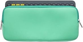 kwmobile Neoprene Case Compatible with Logitech K380 - Case for Keyboard Soft Travel Sleeve - Pottery Green