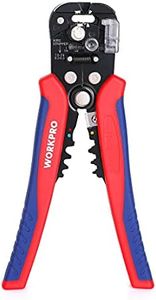 WORKPRO Self Adjusting Wire Stripper, 3-in-1 Automatic Wire Stripper/Cutter/Crimper, AWG10-24, 8 Inch Multi Pliers For Electrical Wire Stripping, Cable Cutting, Crimping,Red&blue