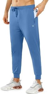 NORTHYARD Men's Joggers Pants with Zipper Pockets Lightweight Sweatpants Athletic Running Workout Track Pants for Men Greyblue 3XL