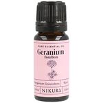 Nikura Geranium Essential Oil - 10ml | Geranium (Bourbon) Oil for Sleep, Diffusers for Home, Candle-Making, Bath, Anxiety, Skin | 100% Pure Natural Oils | Vegan & UK Made