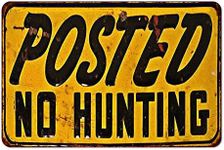 Posted NO Hunting Vintage Retro Reproduction Gift 8 x 12 High Gloss Metal 208120067024