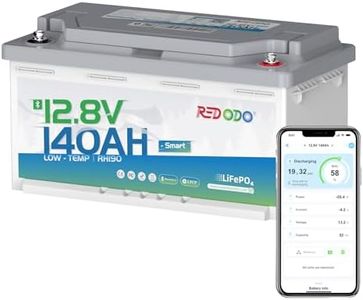 Redodo 12V 140Ah H190 Bluetooth Untersitz-LiFePO4 Batterie mit 189mm Höhe, 1792Wh Tiefzyklus Lithium Batterie mit 150A Smart BMS, Niedrigtemperaturschutz, Perfekte Ersatzbatterie für Wohnmobil, RV