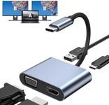 AHGEIIY USB C to HDMI VGA Dual Moni