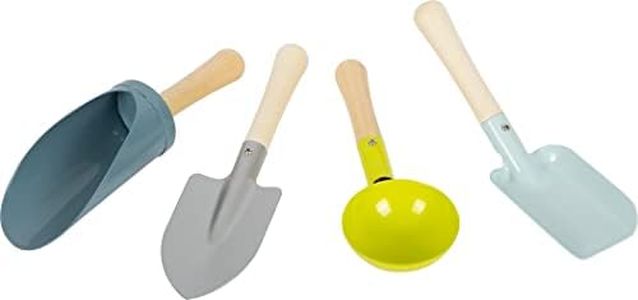 Small Foot Pelle à Main compacte en Bois et métal, Aide au Jardinage à partir de 3 Ans, Jouet d'extérieur, 12387 Toys, Couleurs Tendance