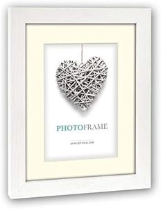 Zep "Regent 10,2 cm cornice portafoto, legno, bianco, 7 x 10 / 10 x 15 cm