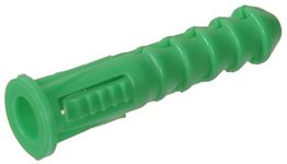 Hillman 370332 Ribbed Plastic Anchor, 12-14-16 X 1-1/2-Inch, Green, 50-Pack