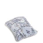 Vera Bradley Women's Plush Fleece Travel Blanket with Trolley Sleeve, Soft Sky Paisley, One Size