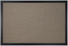 Office Depot Cork Board, 24" x 36", Natural Cork, Black Décor Frame