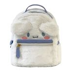 Cute Girl Plush Bag Backpacks for School, 3D Kawaii Animal Cartoon Schoolbag for Girl Bookbag School Supplies, White Dog-cinnamoroll, One Size