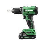 HIKOKI Ds18Dawcz - Cordless Driver Drill,18V With 13Mm Keyless Drill Chuck,2 Speed Gear,50 Nm Tightening Torque,Built-In Led Light,1.9 Kg,2 Batteries,Charger,Driver Bit & Carry Case Included,Green