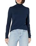 Amazon Essentials Women's Classic-Fit Lightweight Long-Sleeve Turtleneck Jumper (Available in Plus Size), Navy, M