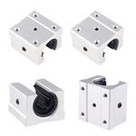 DEEPDREAM 4pcs SBR20UU Aluminum Block 20mm Linear Motion Ball Bearing Slide Block Match for SBR20 20mm Linear Guide Rail