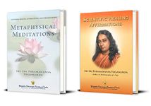 Scientific Healing Affirmation book + Metaphysical Meditations, by Paramahansa Yogananda author of Autobiography of a Yogi, Yogoda Combo, Hardcover Gift Books on Prayer Visualizations Affirmations