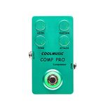 COOLMUSIC C-CS01 Compressor Pedal, Comp Guitar Pedal Compression Effect Electric Guitar and Bass True Bypass