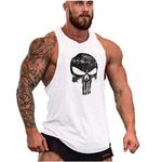 COWBI Mens Muscle Vest Gym Bodybuilding Workout Side Cut Tank Top